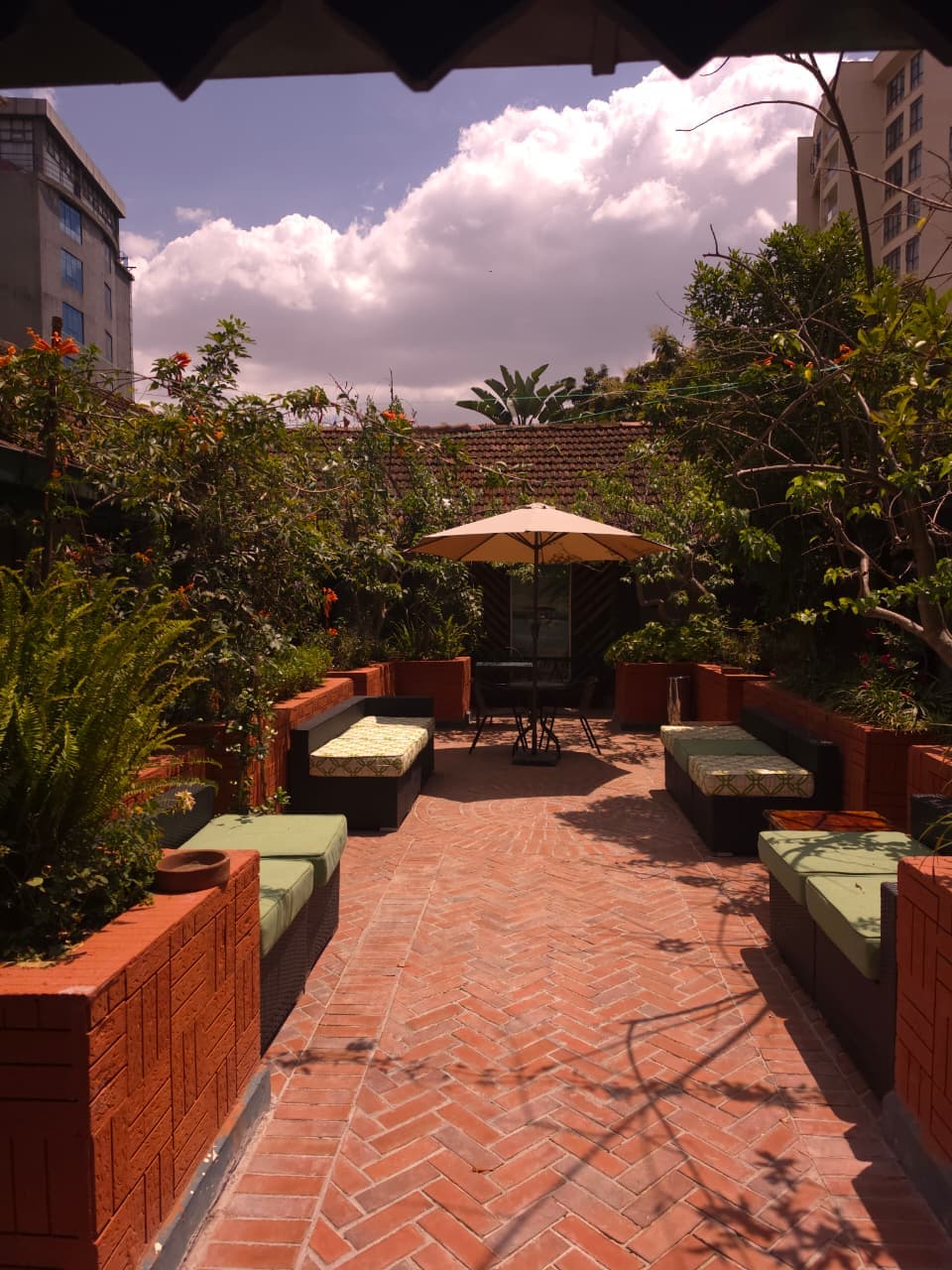 Hotel courtyard